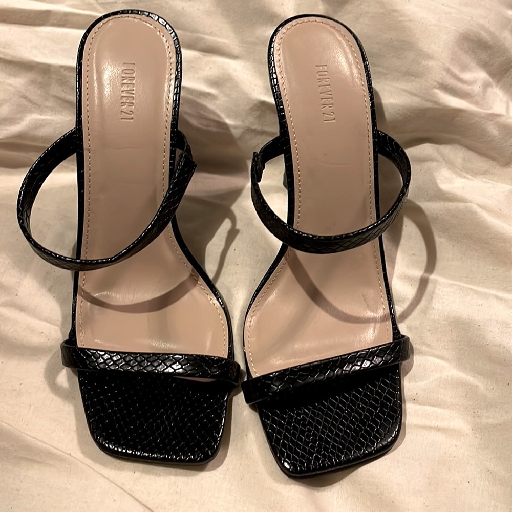 Snake printed heels